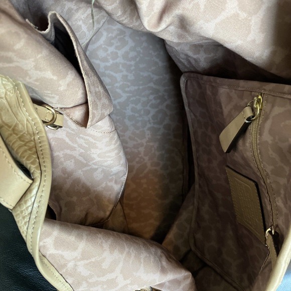 Coach F30963 Hadley Exotic Python Tan Leather Bag Tan Euc - Picture 11 of 12